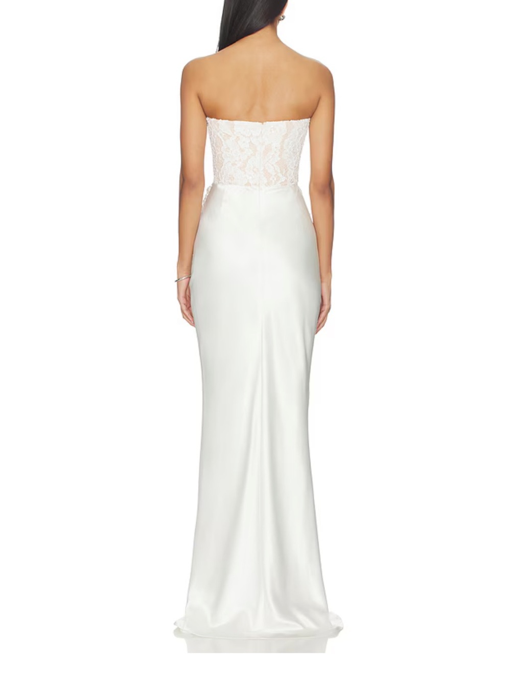 Sau Lee Blair Lace Dress in White Maxi - Picture 3 of 10